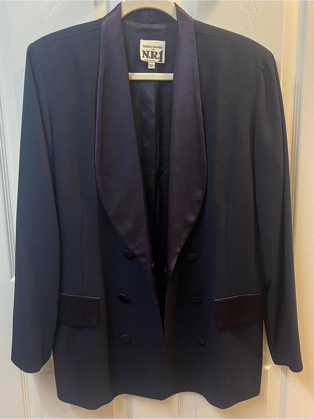 Vintage Navy Tuxedo Blazer